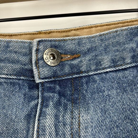 Duluth Trading Jeans Size 44x30 Mens Blue Ballroom Flex Straight Leg Medium Wash - Picture 4 of 9